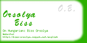 orsolya biss business card